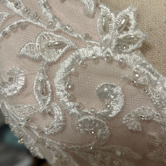 Elegant White Lace Wedding Dress - Picture 5 of 14